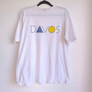 Switcher Davos Switzerland T-Shirt White XL Vintage 90s Streetwear Swiss Graphic